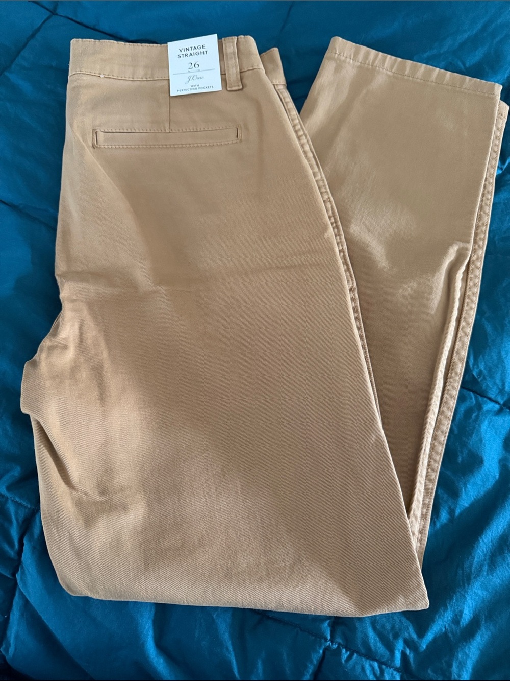 NWT - J. Crew Vintage Straight Chinos - Tan, Size 26
